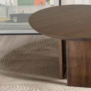 Modern Alden Round Solid Wood Eco-Friendly Durable Dining <b>Table</b> for Living Room Bedroom Kitchen - Product Image 4