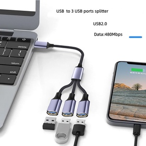120 厘米全新 50 厘米/120 厘米 USB 2.0 转 3 X USB 集线器分线器延长线转换器适用于笔记本电脑和手机 - Product Image 6