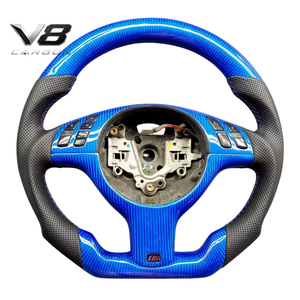 Volant en fibre de carbone véritable V8carbon pour <span class=keywords><strong>B10</strong></span> E39 96-04, accessoires de voiture, pièces automobiles, modification, style sport, course, personnalisé - Product Image 6