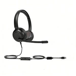 <span class=keywords><strong>Casque</strong></span> Binaural Filaire USB avec Microphone Anti-Bruit Qualcomm ENC et Fonction Mute, Idéal pour le Bureau et les Appels Professionnels - Product Image 5