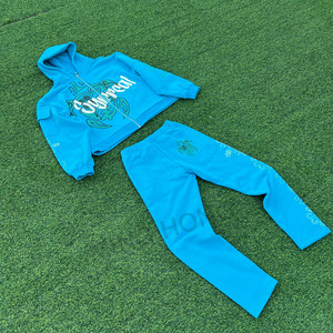 Ensembles de sweat à capuche zippé personnalisé de haute qualité avec logo imprimé Streetwear Survêtements en coton pour hommes - Product Image 3