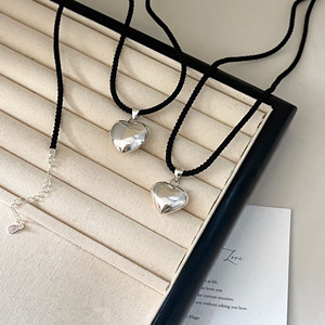 สร้อยคอเชือกสีดำเงินแท้ S925 ถักด้วยมือ สำหรับทุกเพศ ใส่ได้ทุกวัน โซ่เงินแท้ 925  จี้ไม่รวมอยู่ในชุด - Product Image 4