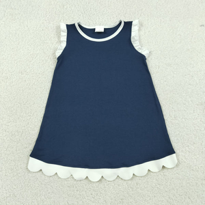Vestidos sin mangas hasta la rodilla para niñas pequeñas, ropa de algodón - Product Image 4
