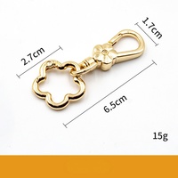 Accessoires de quincaillerie : Mousqueton pivotant en métal avec anneau en forme de fleur et clip de connexion pour porte-clés