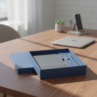 Set de Cuaderno Corporativo Personalizado OEM con Cubierta de PU de Grano Vertical y Bolígrafo de Firma Empresarial, Directo de Fábrica