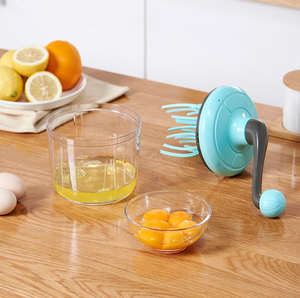 Batteur à œufs rotatif en <span class=keywords><strong>plastique</strong></span> pour la <span class=keywords><strong>cuisine</strong></span>, mélangeur à crème pour pâtisserie, <span class=keywords><strong>fouet</strong></span> à manivelle pour la pâtisserie, mousse à gâteau - Product Image 2