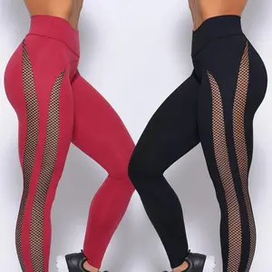 Women Yoga Sport Sheer Leggings Skinny Long Pencil Pants Trousers Gym  Bottoms