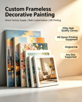 Impression sur toile personnalisée avec photo, design moderne, sans cadre en bois, livraison directe disponible, réduction sur les commandes volumineuses