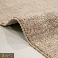 Tapis moderne abstrait LandScopeTech, motif floral traditionnel vieilli, tissé à la machine Wilton, luxe, polyester, pour zone de circulation intérieure, couleur or