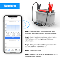 Aplikasi Seluler + Penganalisis Baterai Bluetooth BK200 untuk Baterai Asam Timbal dan Lithium 10-2000CCA 6V 12V 24V