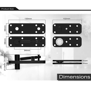 Cerniera invisibile cerniera girevole di 360 grado è adatto <span class=keywords><strong>per</strong></span> <span class=keywords><strong>porte</strong></span> nascoste, librerie e <span class=keywords><strong>porte</strong></span> segrete interne - Product Image 5