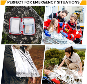 <span class=keywords><strong>Manta</strong></span> de Aislamiento Térmico de Emergencia Prehospitalaria para Primeros Auxilios, Película de Aluminio PET Impermeable, Ligera (50g), para Todas las Estaciones - Product Image 6