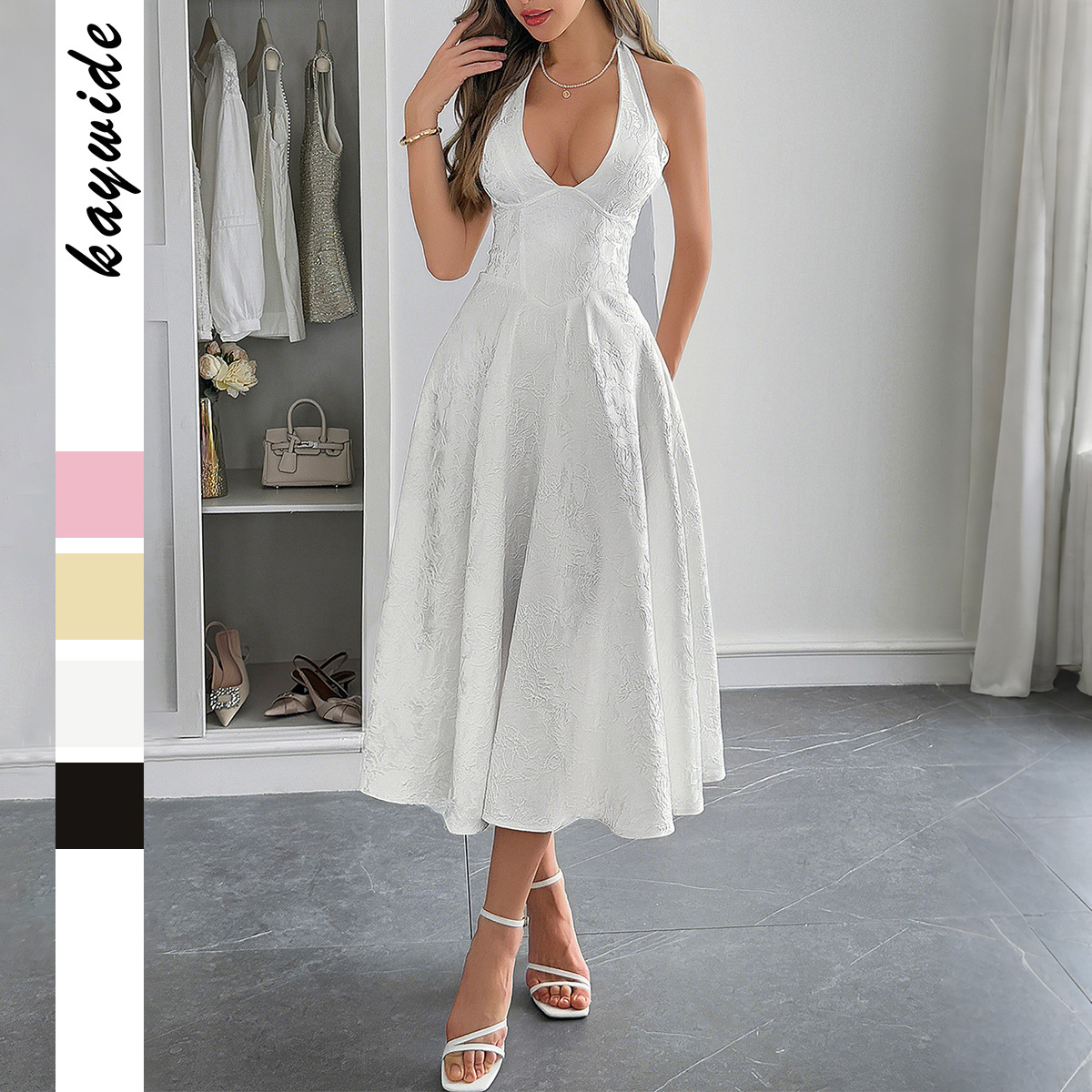 European and American Elegant Evening Dress With Neck and Waist Long Dress  Women's Dress 2026 Spring and Summer Independe| Alibaba.com