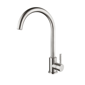 Robinet de cuisine en acier inoxydable 304, poignée unique, montage sur plan, style minimaliste, rotation à 360 degrés, XMS-5002 - Product Image 3