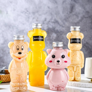 Botellas de Plástico PET Transparentes con Diseño de Oso, Lindas Botellas con Forma de Animal para Agua, Jugo y Bebidas, 400/500/700 ml, Venta al Por Mayor - Product Image 1