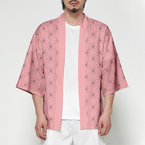 Donne/uomini estate Casual Cool Streetwear demone <span class=keywords><strong>Slayer</strong></span> stampa Anime giapponese Kimono Haori Yukata <span class=keywords><strong>Cosplay</strong></span> - Product Image 3