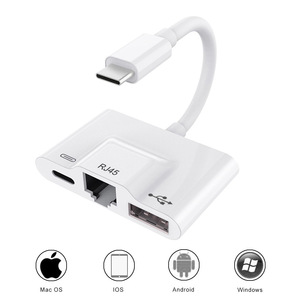 Carte réseau mac usbc vers <span class=keywords><strong>ethernet</strong></span> adaptateur lan Type C vers LAN adaptateur Gigabit <span class=keywords><strong>Ethernet</strong></span> RJ45 convertisseur LAN filaire pour ordinateur portable Android - Product Image 5