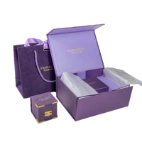 Coffret cadeau de luxe pour la fête des mères, en velours, avec fermeture à enveloppe et logo personnalisé