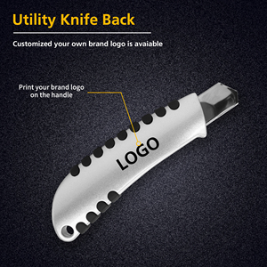 Cuchillo Multiusos <span class=keywords><strong>de</strong></span> Grado Industrial <span class=keywords><strong>de</strong></span> 18 mm, Mango <span class=keywords><strong>de</strong></span> Aleación <span class=keywords><strong>de</strong></span> Aluminio, Bloqueo Automático, Cuchilla <span class=keywords><strong>de</strong></span> Acero con Alto Contenido <span class=keywords><strong>de</strong></span> Carbono SK2 SK5, Cortador <span class=keywords><strong>de</strong></span> Cartón - Product Image 3