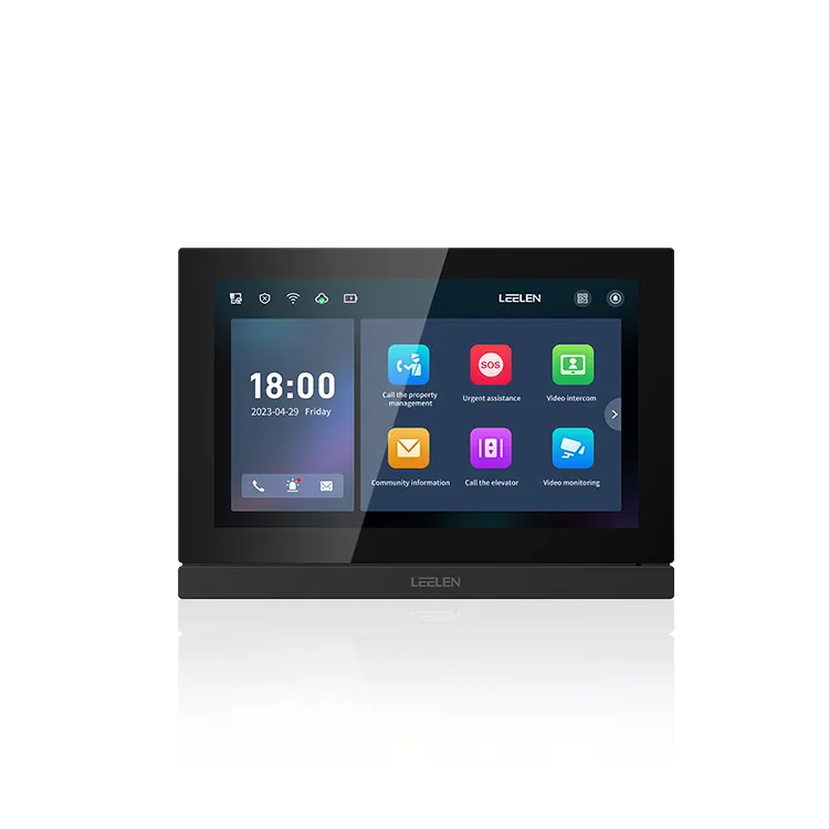 Leelen Videoportero Con Pantalla 7 Inch Hd Touchscreen Rtos Systeem Wifi Tcp/Ip Gebouw 8 Unit Appartement Intercom Systeem