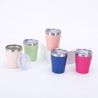 Tasse Thermique Portable Mini en Acier Inoxydable 304 de 8oz à Double Paroi, Isolation Sous Vide 6 Heures pour Bière, Lait, Utilisation en Voiture