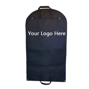 High Quality Black Non Woven Garment Bag Dust-proof Recycle Non Woven Gown/Suit/Dress Packaging Bag