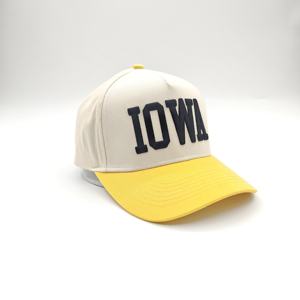 Casquette Trucker Ajustable 5 Panneaux Bicolore en Sergé de Coton avec Logo Personnalisé, Protection UV, pour Sports de Plein Air, Unisexe - Product Image 3