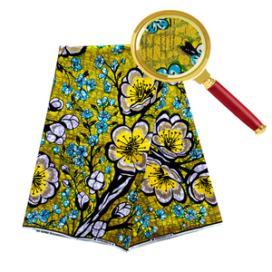 Nouveau <span class=keywords><strong>Pagne</strong></span> <span class=keywords><strong>Africain</strong></span> en Coton 100% Véritable Wax Ankara Personnalisé, Imprimés Sable Doré Ajouté - Product Image 1
