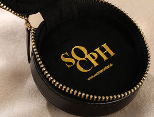 Customized Logo Portable Mini Leather Zipper With Tassel <b>Ring</b> Jewelry Bag Luxury Travel Necklace Earring <b>Storage</b> Jewelry Bag - Product Image 5