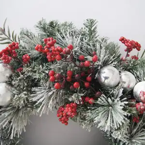 Produsen dekorasi Natal karangan bunga Natal, rotan, Hotel, dekorasi luar ruangan, pohon gantung Natal terbalik