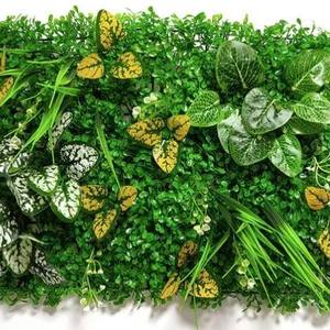 Décoration murale de centre commercial intérieur tridimensionnel simulé plante artificielle en plastique vert fausses fleurs <span class=keywords><strong>herbe</strong></span> verte - Product Image 4