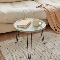 Table basse pliable en plastique au design moderne avec étagère de rangement simple, mini-meuble d'appoint pour salon et chambre