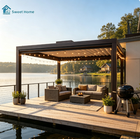 Pergola en aluminium Sweet Home 6063, à lames orientables, bioclimatique, gazebo robuste, pour terrasse extérieure, taille personnalisée, pavillon
