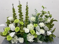 Modische Grüne Hochzeitsblumen-Arrangement Künstliche Dunkelgrüne Anthurium-Hortensien-Blumen Tischdekoration für Partydekoration