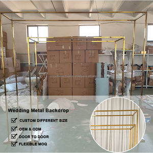 SMOOTH Lot de 2 Supports d'arche de mariage rectangulaires en métal pour décorations, supports d'arche à ballons, cadres de tonnelle de jardin pour cérémonie - Product Image 4