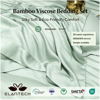 Ensemble de draps en bambou 100% biologique OEKO-TEX, housse de couette en viscose lyocell, ensemble de literie en bambou, ensemble de draps en bambou king size