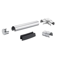 Système de tubes ronds en acier inoxydable à fentes pour balustrade de balcon en verre