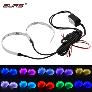 APP Control LED Devil Eyes Halo Rings Kit 360 Grad Super Bright 2, 5-3 Zoll Projektor linse für Auto Motorrad Scheinwerfer Neu - Product Image 2