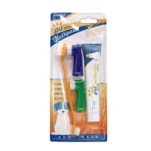 Usine en gros 4 en 1 <span class=keywords><strong>chien</strong></span> soins dentaires <span class=keywords><strong>chien</strong></span> doigt <span class=keywords><strong>brosse</strong></span> à dents animal de compagnie chat <span class=keywords><strong>chien</strong></span> <span class=keywords><strong>brosse</strong></span> à dents et dentifrice ensemble pour animal de compagnie - Product Image 1