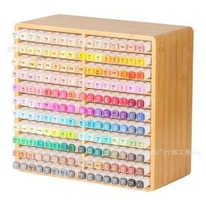 Wooden Marker <b>Storage</b> Rack Square Desktop Organizer For <b>Drawing</b> Pens Art Supplies - Product Image 1