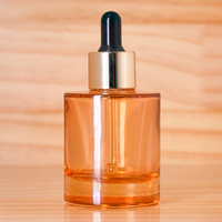 Flacon compte-gouttes transparent en verre clair personnalisé de 50 ml pour l'emballage