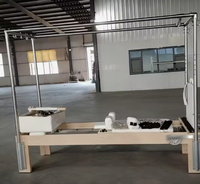 Ensemble d'équipement Reformer Cadillac Chair Combo pour studio et salle de sport à domicile, chêne premium, 3-en-1 Pilates