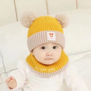 Nouveau Style de mode de haute qualité chaud fourrure châle enfants hiver coupe-vent mignon noël bébé pull en peluche chapeau écharpe - Product Image 6