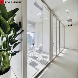 ผนังกั้นห้องสำนักงานแบบกระจกนิรภัยกันเสียง Rolansini Modern พร้อมโครงอะลูมิเนียมอัลลอยด์และเหล็ก สำหรับแบ่งพื้นที่ภายใน - Product Image 2