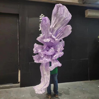 Populaire personnaliser à la main géant papier fleurs artificielle grande fleur papier accessoires pièce maîtresse fleur mariage scène décoration