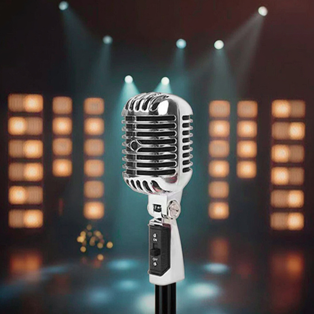 Yalimic Professional Vintage Wired Cardioid Metal Dynamic Microphone Low Price KTV Compatible Retro Style Colorful Design