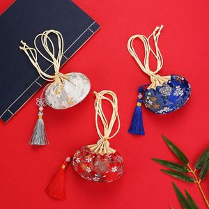Empty Sachet Colorful Floral Drawstring Jewelry Pouch with Tassel Women Necklace <b>Storage</b> Bag Fabric Gift Purse Organizer - Product Image 2