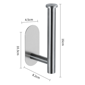 Dispensador de Toallas de Papel Adhesivo de Acero Inoxidable Negro Satinado Moderno y Duradero para Montar en la Pared, para Uso en Cocina y Baño - Product Image 6
