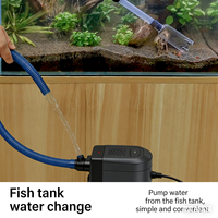 Pompe d'aquarium électrique 25W en plastique pour nettoyage et aspiration des déchets, pour aquarium carré moderne et écologique