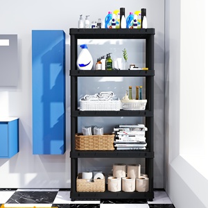 Verstelbaar zwaarlast opbergrek, plastic schappenrek, plastic opbergplanken, schappenunit, verstelbaar multifunctioneel rek voor de garage - Product Image 2